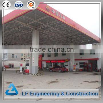 Financial light prefabricated steel structure gas station