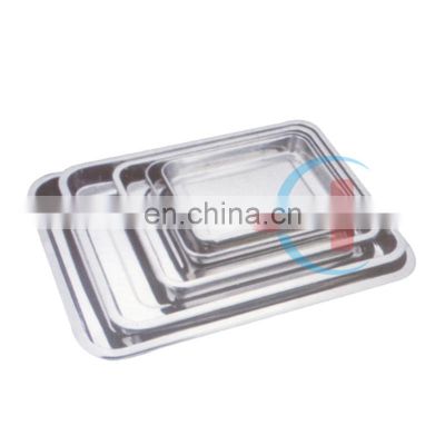 HC-M121 Factory Price Stainless steel Medicine square serving dish plate dish square tray