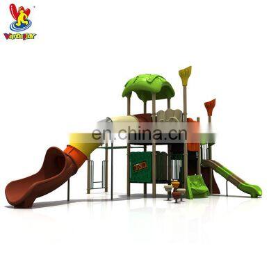 Forest Theme Amusement Park Rides Games Outdoor Toys Kids Plastic Slide Playground for Sale