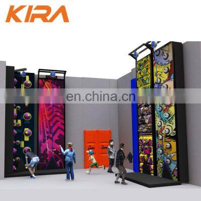 Customized Fitness Children Climbing Rock Wall With Auto Belay