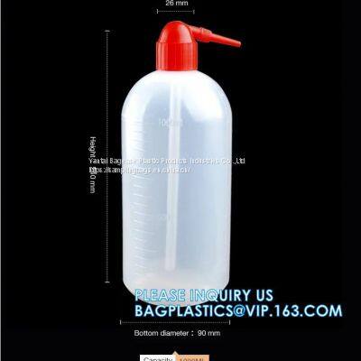 Custom Logo 250ml 500ml 1000ml Plastic Red Head Curved Mouth Cleaning Washing Bottle, Laboratory Supplies photo-2