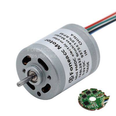BL2832I BL2832 OD Φ 28mm Custom 6V 9V 12v 24v High speed Low noise mini brushless dc electric motor with built-in driver board