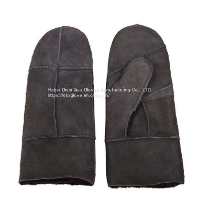 High Quality Fur Sheepskin leather gloves for Women