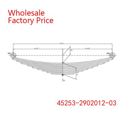 45253-2902012-03 Tonar 45253 Leaf Spring Wholesale For TONAR