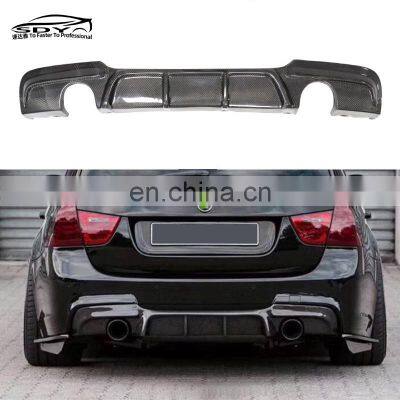 E90 M Sport Carbon Fiber Rear Diffuser Rear bumper Lip single Double vent for BMW 3 Series E90