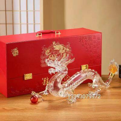 Handcrafted Blown High Borosilicate Glass Wine Bottles, Animal-shaped Glass Bottles photo-3