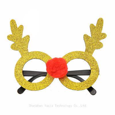 12-Pack Christmas Glitter Party Glasses Frames for Holiday Decor and Christmas Party Favors photo-4