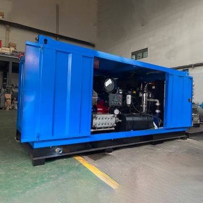 Industrial Pipe Cleaning Equipment 1500Bar Diesel Powered Hydro Blasting Machine