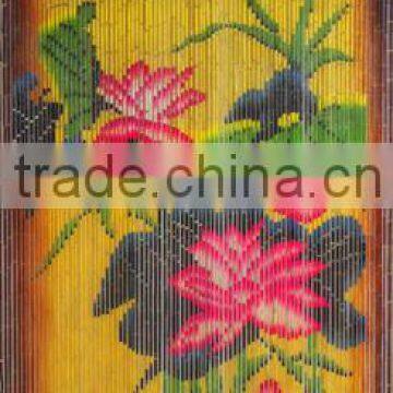 High quality best selling Bamboo Door Curtain with Dragonfly and Flowers in Viet Nam