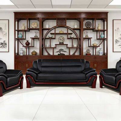 Modern Office Furniture Sofa Reception Leather Sofa Set