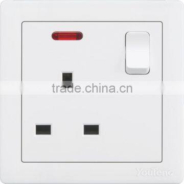 13A british socket, wall switch and socket european wall socket and switch