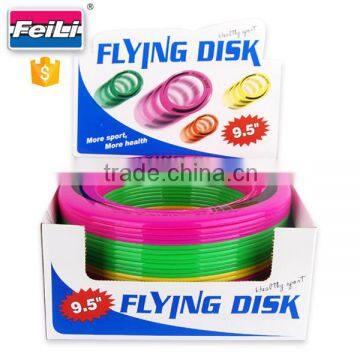 outdoor toys for kids 9.5'' round colorful plastic frisbee flying ring disc