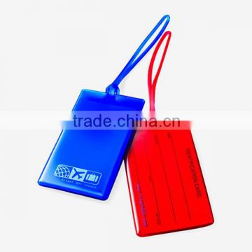 High quality soft pvc custom luggage tag