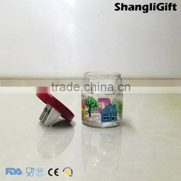 Cute Glassware Old-Fashion Glass Sharpener for Pencil