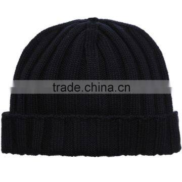 High Quality Multi Color Acrylic Knitted Beanie Caps With Woven Label photo-4
