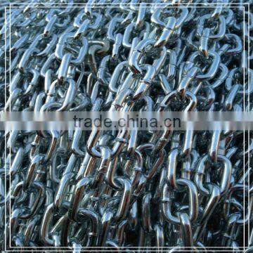 white-blue zinc plated link chain