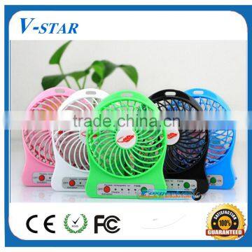 Hand rechargeable fan portable fan/ battery operated mini fan/ led fan