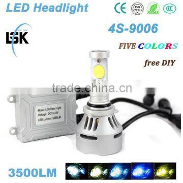 copper metal 4S led headlight 3500LM 9004 for led headlamp canbus with powerful heat dissipation