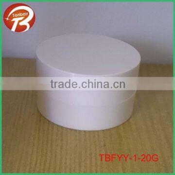 2013 New Design 20g plastic cream jar with three different caps plastic jar for cosmetic packaging TBFYY-1-20g