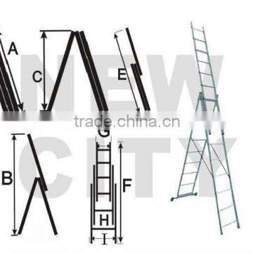 multi-purpose aluminium ladder combination ladder