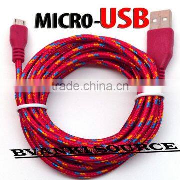 1m 2m 3m Braided Micro USB Cable Data Transfer and Power Charge For Android photo-6