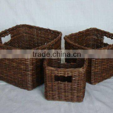 Pure manual handmade newspaper store content basket