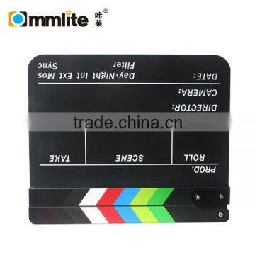 Acrylic Plastic Dry Erase Director's Film Clapboard With Color Sticks (9.85x11.8 Inch) photo-2