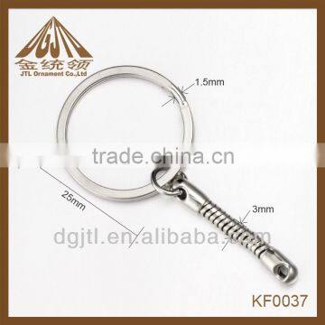 Key Split Ring With Snake Chain Nickel Plate