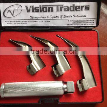 Laryngoscope SET , 3 , 4 , 5 blades+LED, Fiber Optic , Diagnostic Instruments ,M Laryngoscope Macintosh 2015, PayPal Acceptable