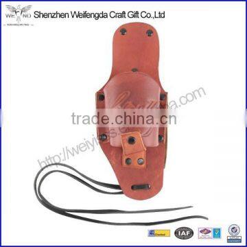 Convenient Handmade Brown Leather Beer Carrying Hip Holster