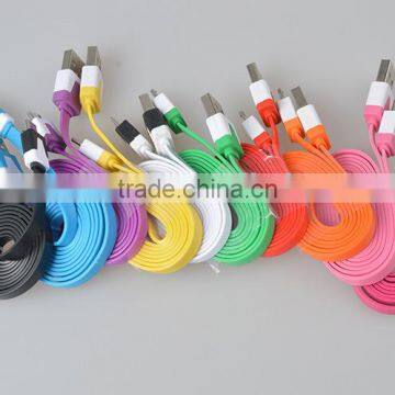 Flat Noodle Design Micro Usb Cable for Iphone6/for Samsung photo-2