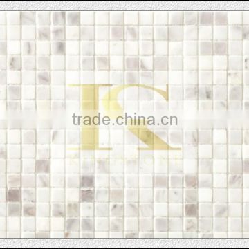 High Polished oriental white marble mosaic in stock