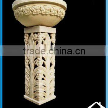 Sandstone lamp pillar planter