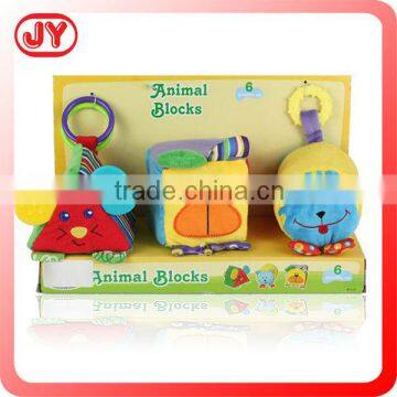 2014 Hot sale colorful plush baby toys stuffed blocks toys plush building blocks with EN71