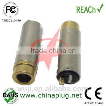 Dongguan Wuji electronics factory wholesale brown plastic gold plated female rca connector