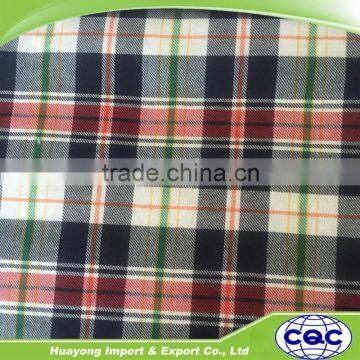 wholesale factory price 100% polyester checkered fabric for baby shirting