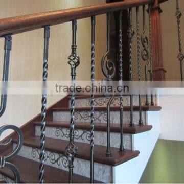 high quality wrought iron indoor stair raling/stairway handrail