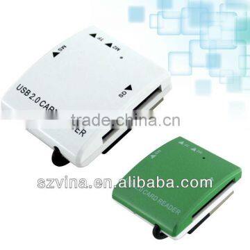 All in 1 SDHC/MMC/M2/TF/MS Memory Card Reader 4 Slot USB 2.0 Adapter