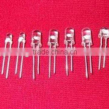 F5 Straw Hat LED Diodes Utra Bright 4.8mm Short Lead Red Green Blue Yellow Orange Pink Purple White Warm White
