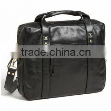 Black Geunine Leather Hand Brief Case