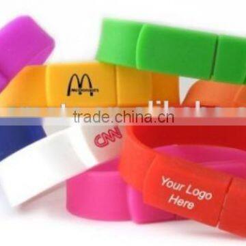 1G-64G silicon wristband usb flash drive bracelet pen drive