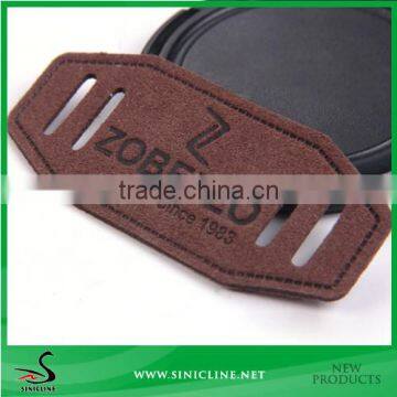 Sinicline embossed leather patch garment jeans leather patch labels