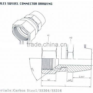 Females Swivel Connector Drawing From Jiangyin MAISUN Company