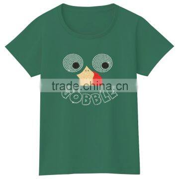 Funny Pattern Ironed With LEAD FREE Rhinestone Motif t Shirt for Women Girls photo-4