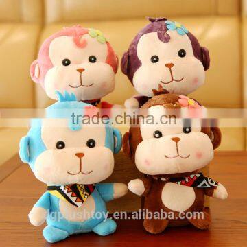 Mini monkey plush toy keyring elephant