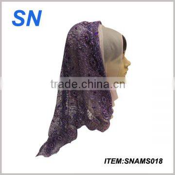 2014 fashion arabic scarf with rhinestone