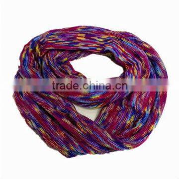 Latest hot sale Imitation cashmere knitted Rainbow scarf , stripe scarf