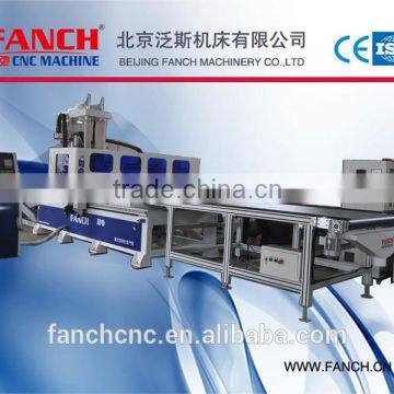 FANCH E6 automatic feeding CNC Woodworking Machine for Panel Furniture drilling cutting