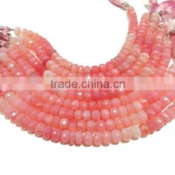 AAA Pink OPAL Faceted Rondelle Beads 6-12 mm 8 Inches Full Strand For Making Any Kind of Beautiful Jewellery