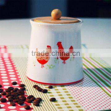 white color canister ceramic